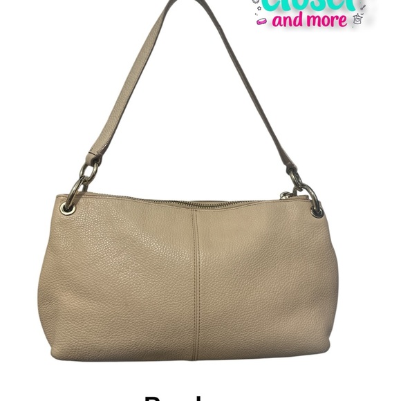 Coach Cream Textured Leather Shoulder Bag - Picture 3 of 9